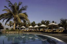 Emirátský hotel Jebel Ali s bazénem