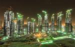 Pohled na noční Dubaj