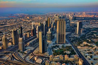 Pohled na město Dubaj