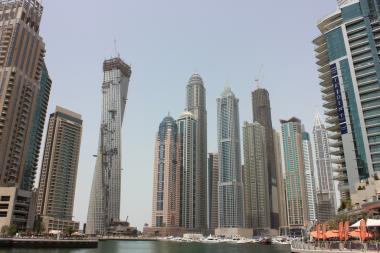 Část dubajského poloostrova Palm Jumeirah